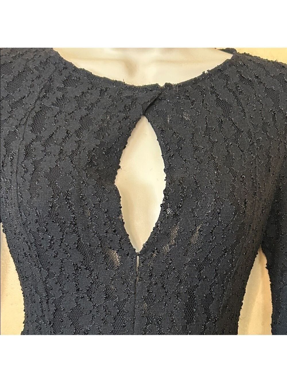 Free People Black Long Sleeve Lace Dress size XS - Picture 3 of 12